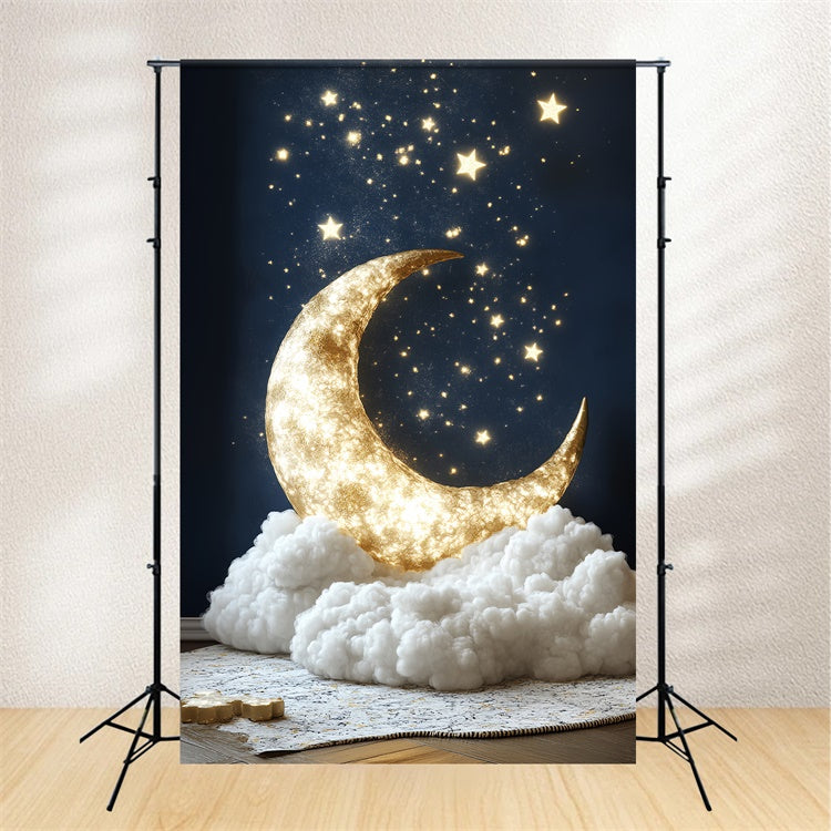 Moon and Stars Backdrop Night Sky Wonder Newborn Backdrop CSH5-257