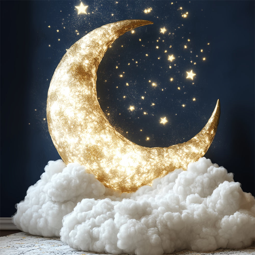 Moon and Stars Backdrop Night Sky Wonder Newborn Backdrop CSH5-257