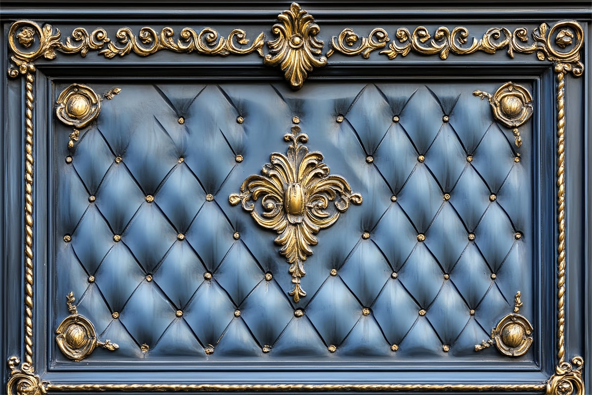 Fathers Day Photo Backdrop Regal Blue Leather Backdrop CSH5-26