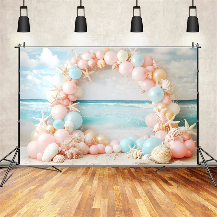 Childrens Backdrops Beach Balloon Fantasy Backdrop CSH5-260