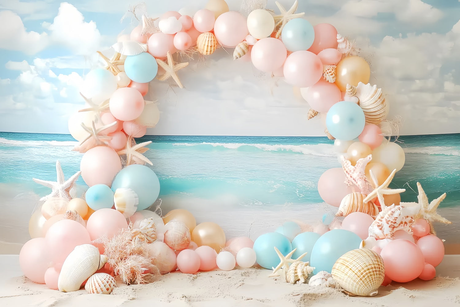 Childrens Backdrops Beach Balloon Fantasy Backdrop CSH5-260