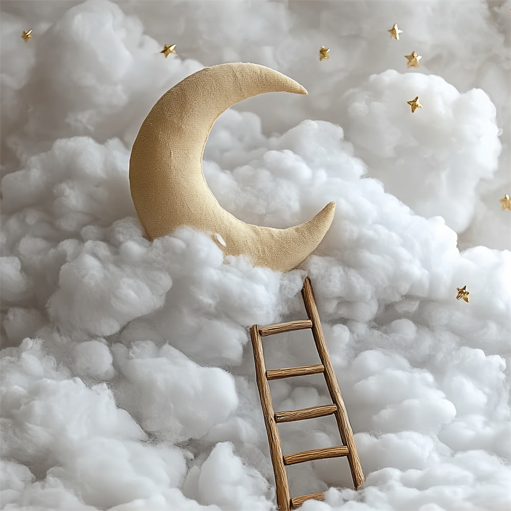 Moon and Stars Backdrop Golden Moon Climb Newborn Backdrop CSH5-261