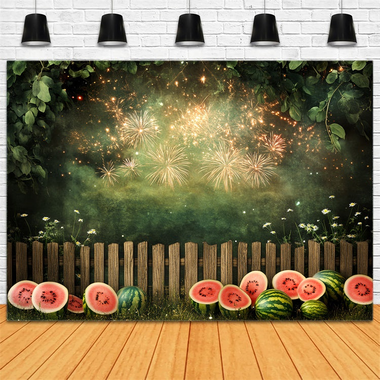 Fireworks Backdrop Watermelon Sparkle Garden Kids Backdrop CSH5-262