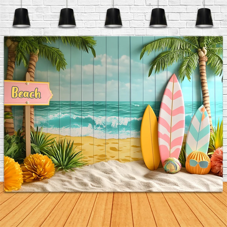 Photography Backdrops For Kids Sunny Sands Boards Backdrop CSH5-266