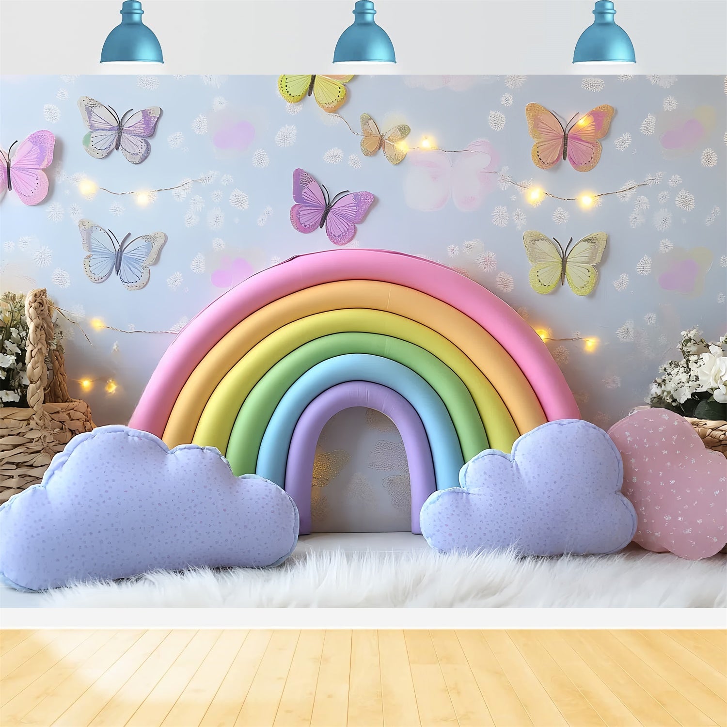 Rainbow Backdrop Butterfly Rainbow Bliss Newborn Backdrops CSH5-269