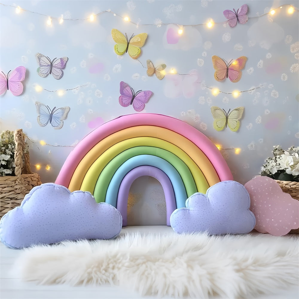 Rainbow Backdrop Butterfly Rainbow Bliss Newborn Backdrops CSH5-269
