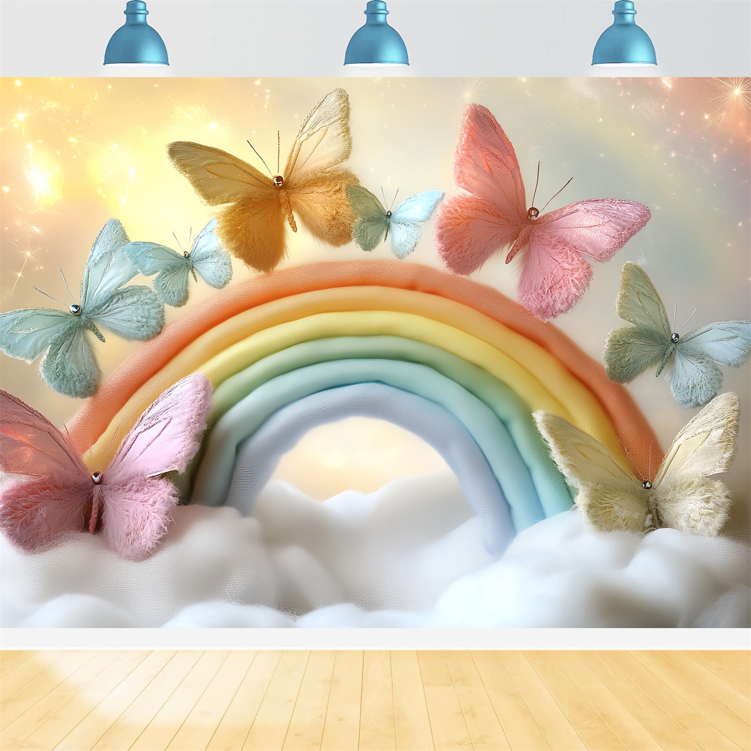 Butterfly Backdrop Butterfly Rainbow Glow Kids Backdrop CSH5-273