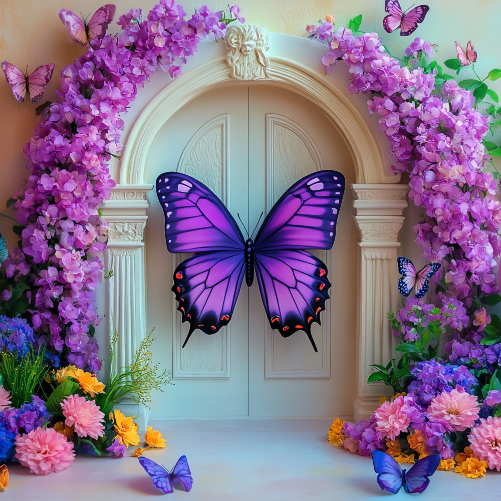 Butterfly Photo Backdrop Butterfly Garden Gate Kids Backdrops CSH5-276