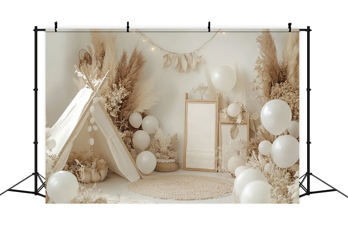 Photography Backdrops For Kids Boho Creamy Tent Backdrop CSH5-282