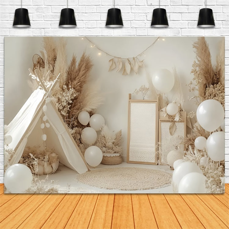 Photography Backdrops For Kids Boho Creamy Tent Backdrop CSH5-282