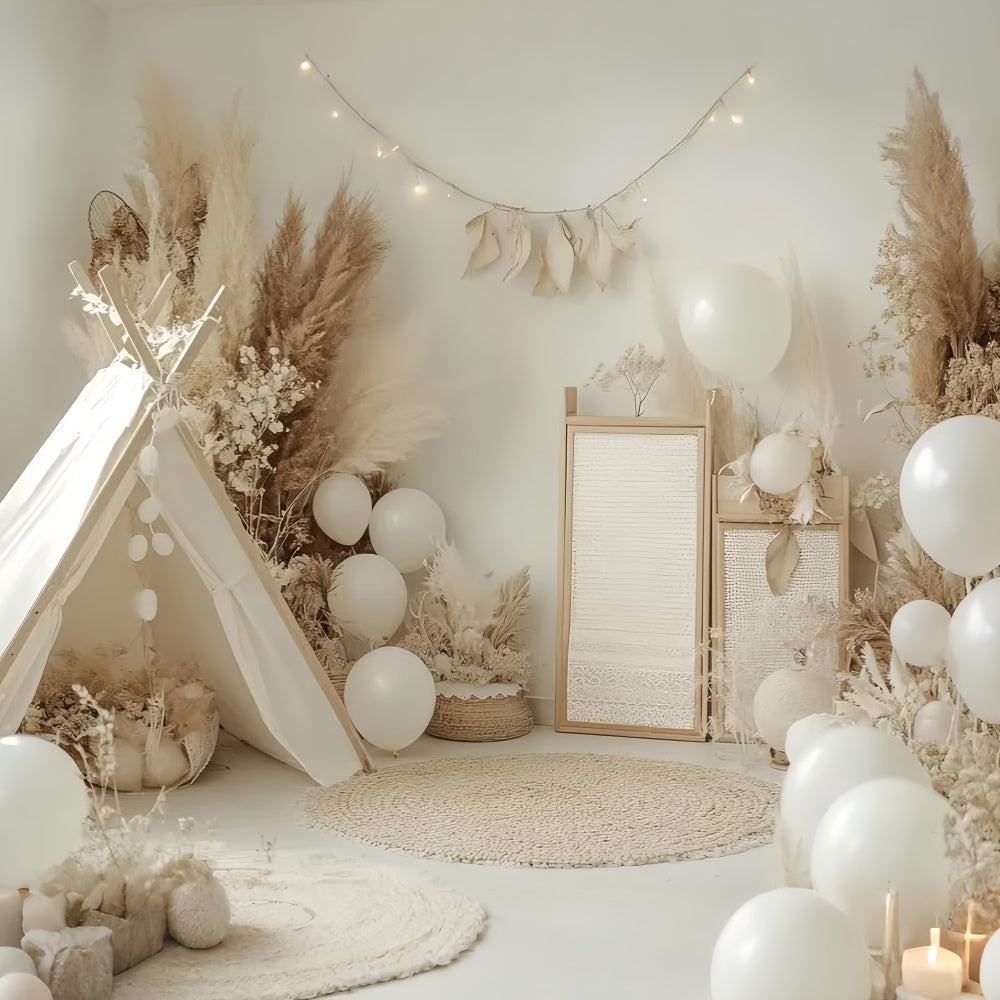 Photography Backdrops For Kids Boho Creamy Tent Backdrop CSH5-282