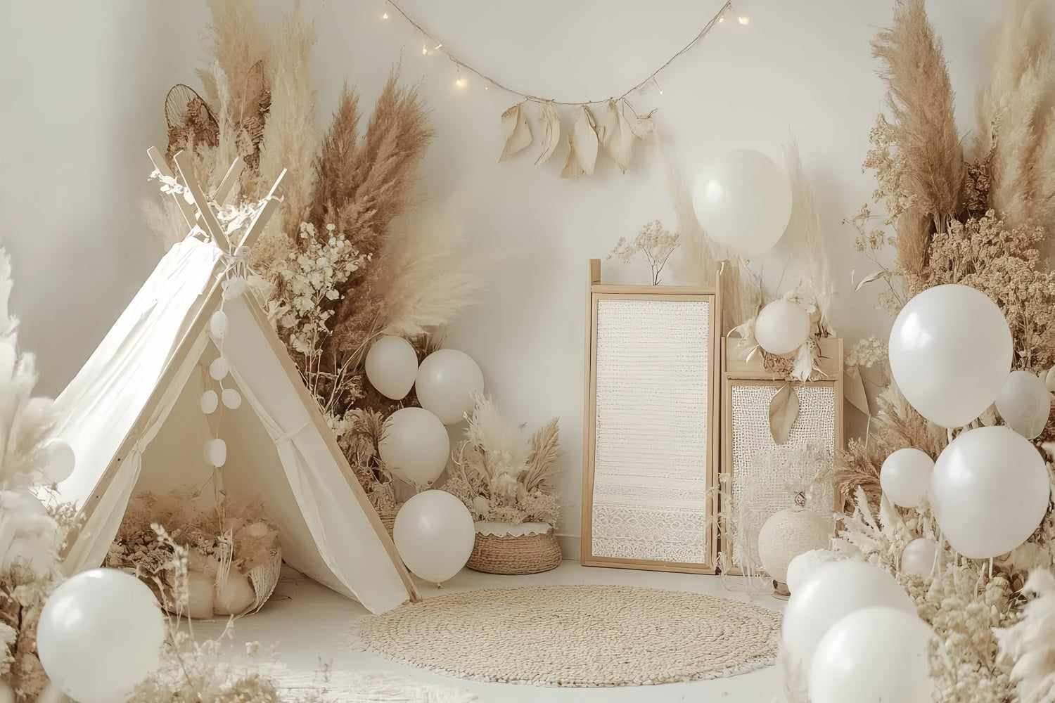 Photography Backdrops For Kids Boho Creamy Tent Backdrop CSH5-282