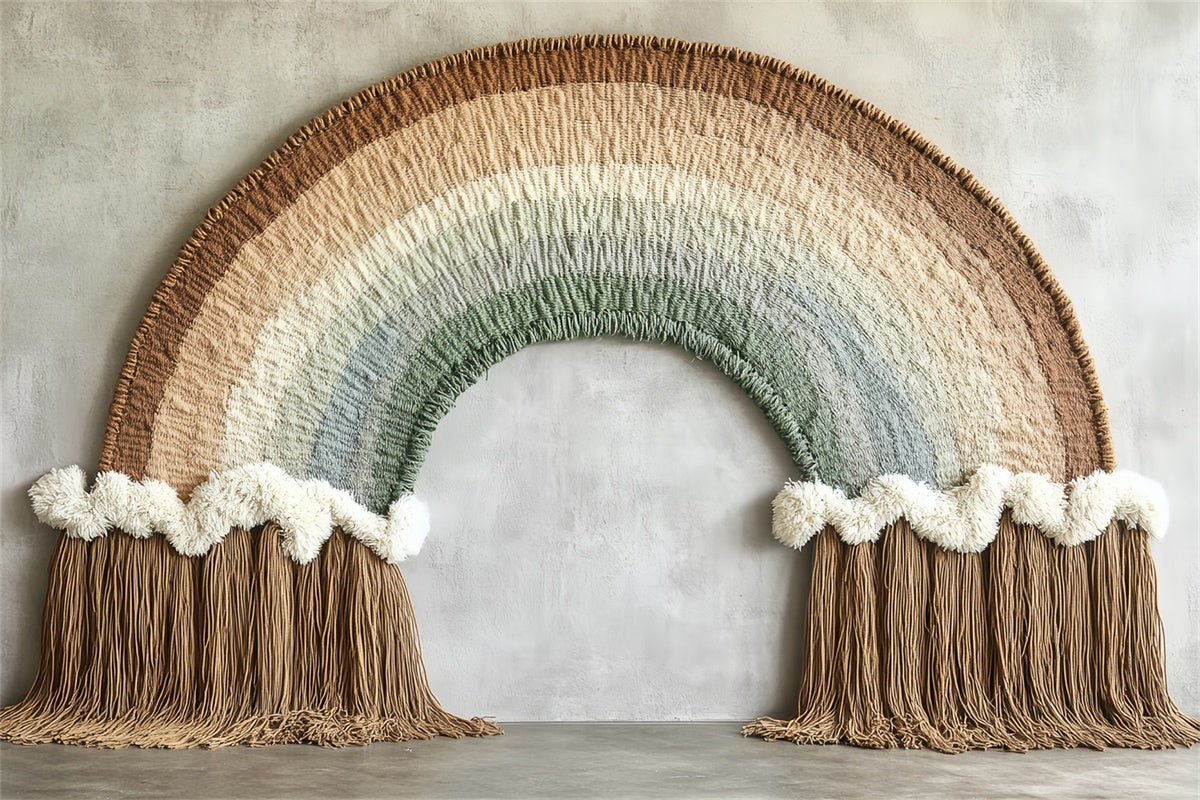 Children Backdrops Macrame Cozy Texture Arch Backdrop CSH5-290