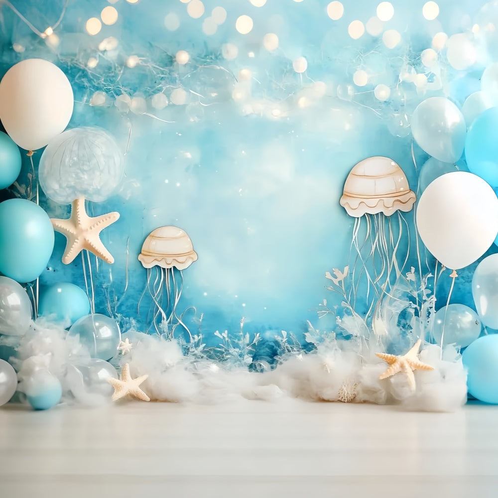 Kids Backdrops Jellyfish Ocean Dream Balloon Backdrop CSH5-293