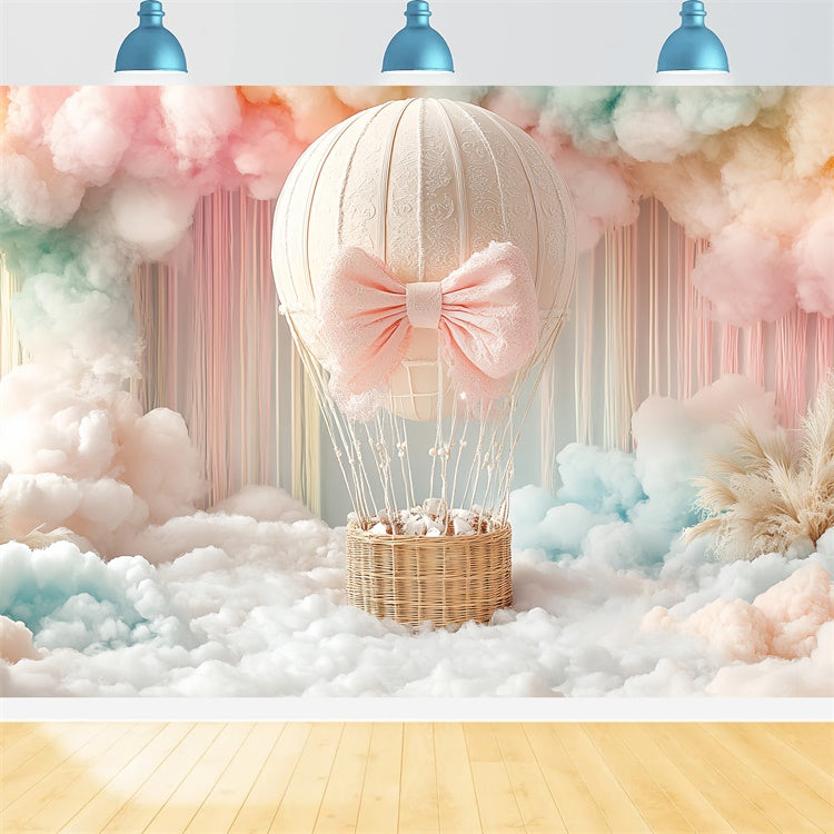 Newborn Backdrops Blush Cloud Balloon Ride Backdrop CSH5-297