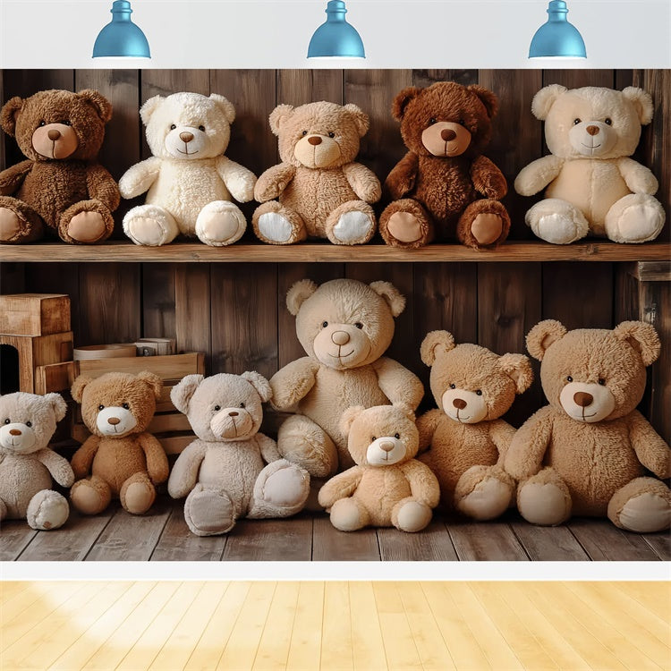 Photography Backdrops For Kids Cozy Timber Bears Backdrop CSH5-301
