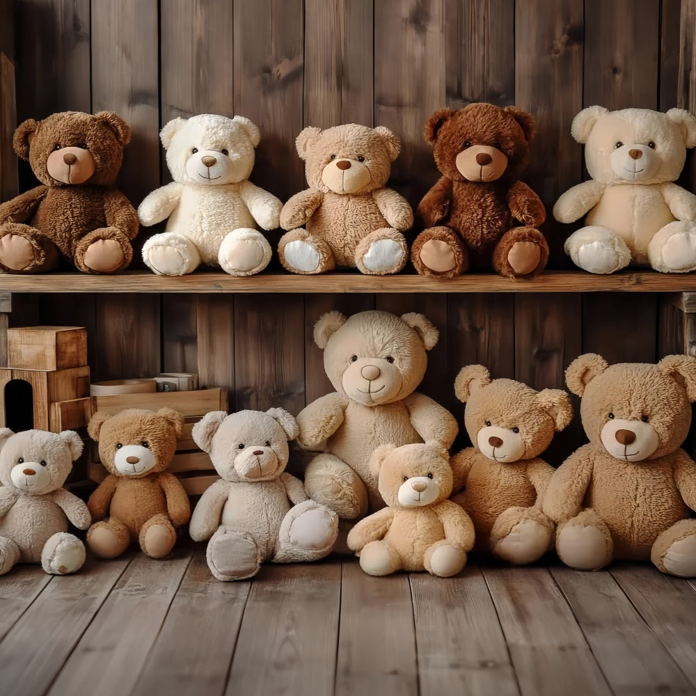Photography Backdrops For Kids Cozy Timber Bears Backdrop CSH5-301