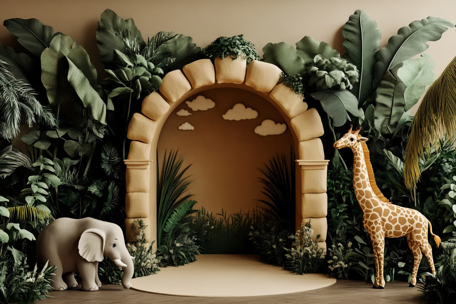 Photography Backdrops For Kids Jungle Safari Arch Backdrop CSH5-307