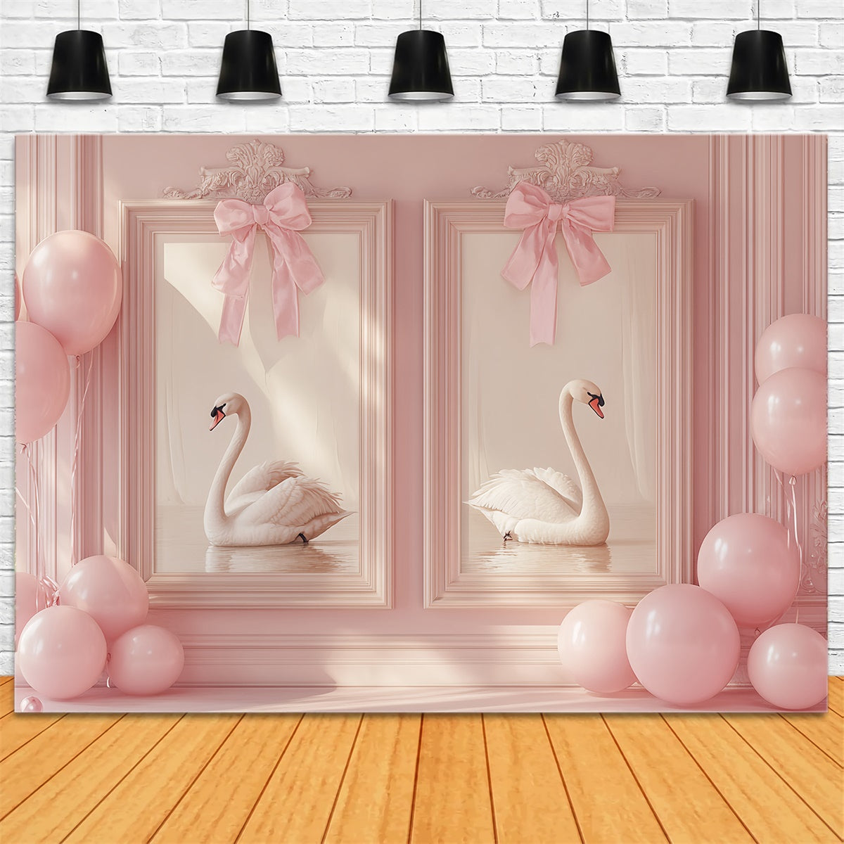 Vintage Wall Backdrop Blush Swan Elegance Newborn Backdrop CSH5-318