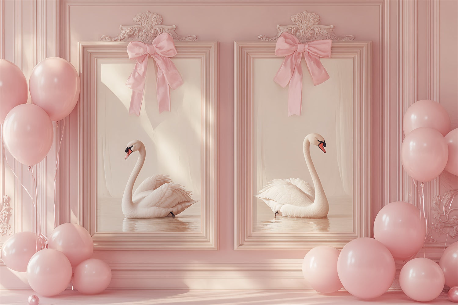 Vintage Wall Backdrop Blush Swan Elegance Newborn Backdrop CSH5-318