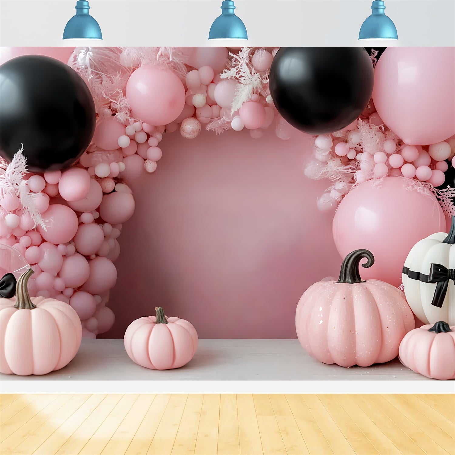 Kids Photo Backdrop Pink Pumpkin Halloween Backdrop CSH5-320