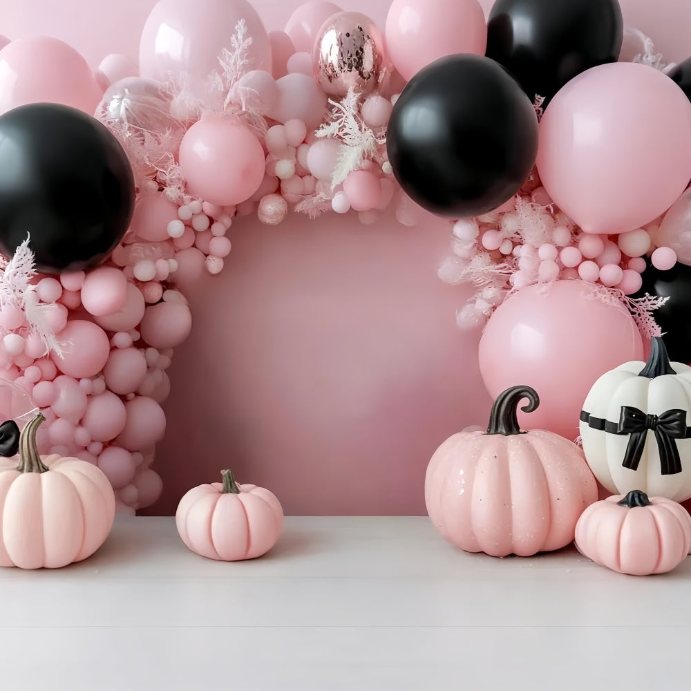 Kids Photo Backdrop Pink Pumpkin Halloween Backdrop CSH5-320
