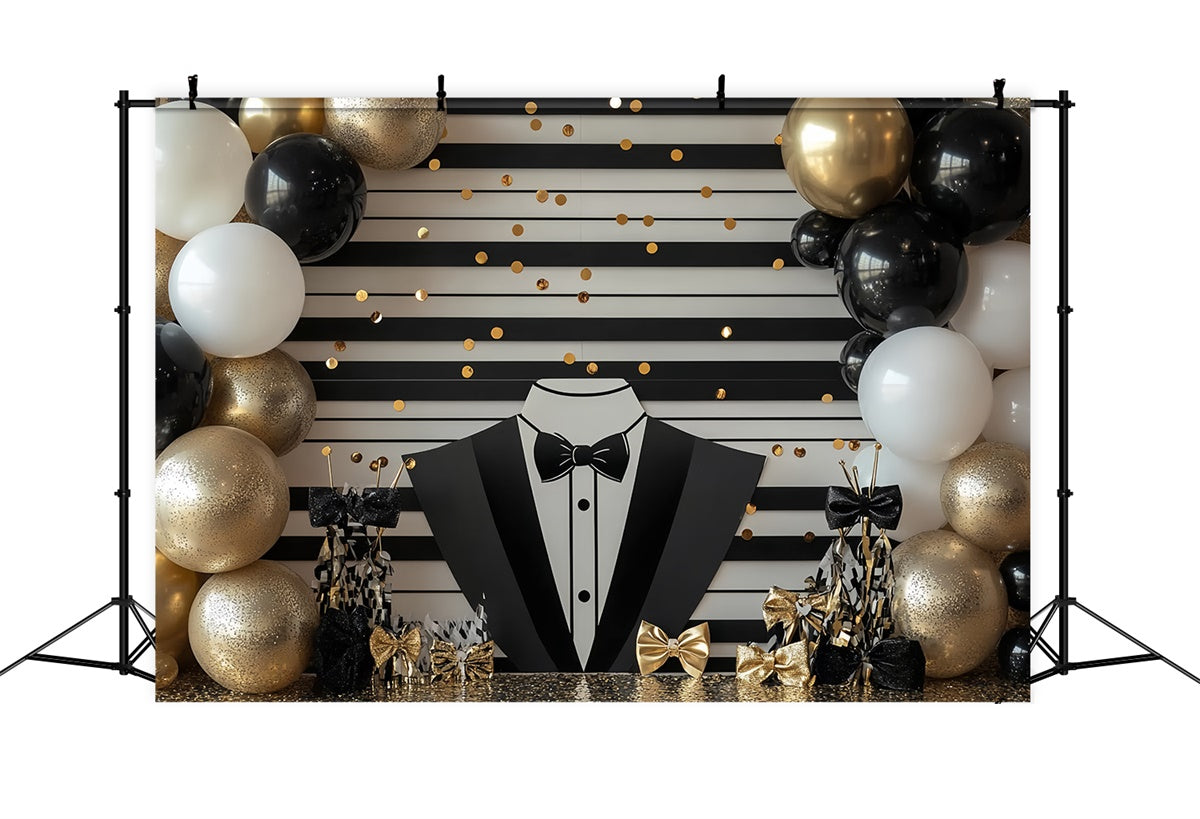 Fathers Day Backdrop Glamorous Tuxedo Balloon Backdrop CSH5-42