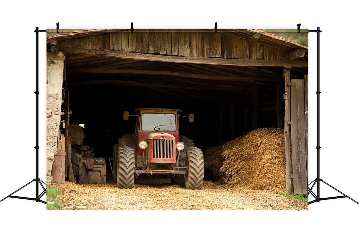Happy Fathers Day Backdrop Country Barn Tractor Backdrop CSH5-44