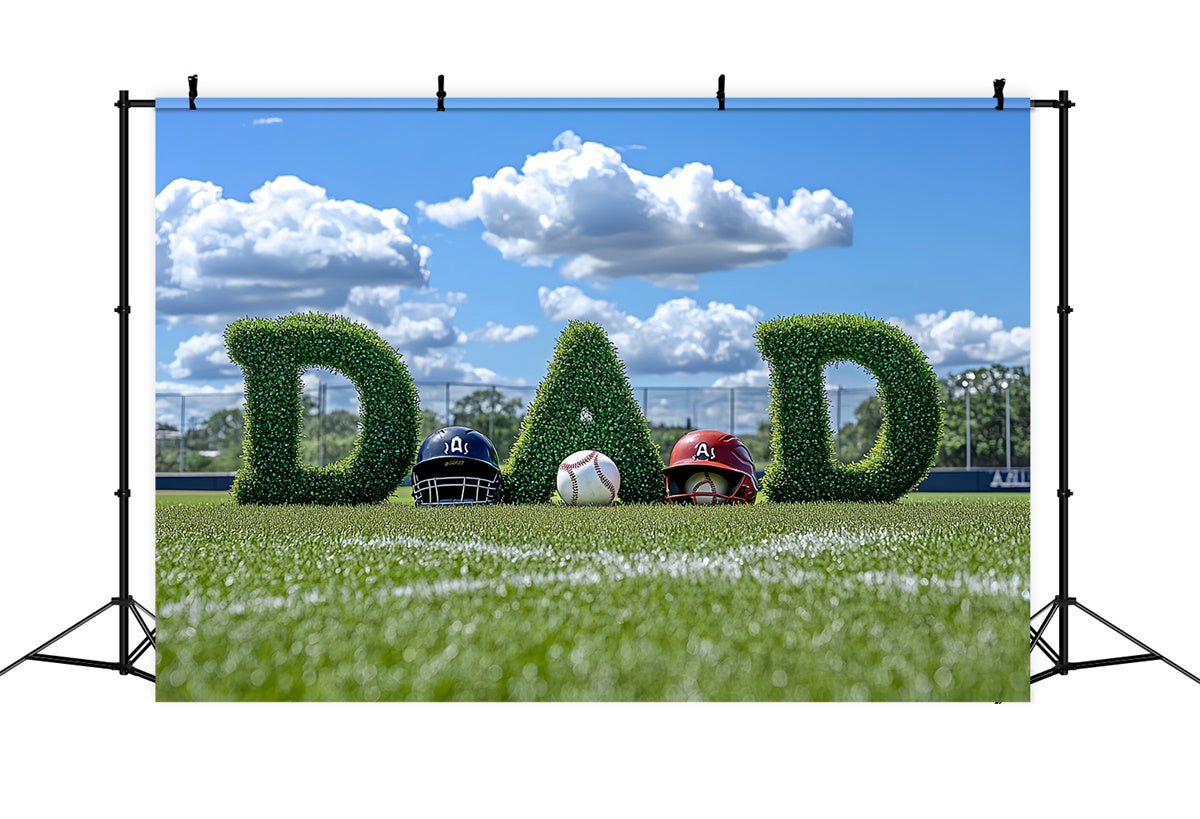Fathers Day Photo Backdrop Green Turf Baseball Backdrop CSH5-47