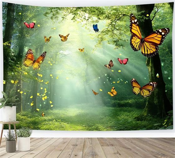 Butterfly Backdrops Golden Light Forest Summer Backdrop CSH5-72