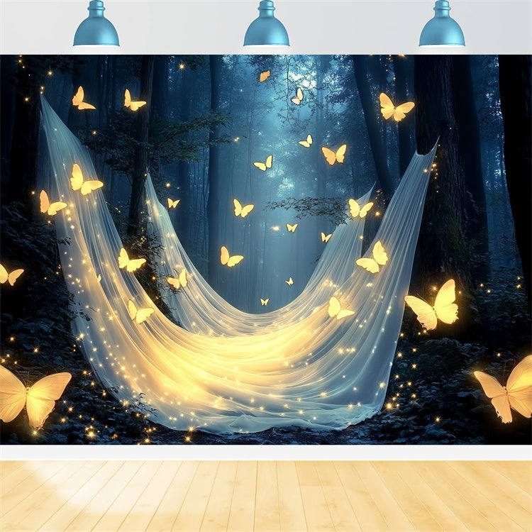 Butterfly Backdrops Magic Glow Forest Summer Backdrop CSH5-86