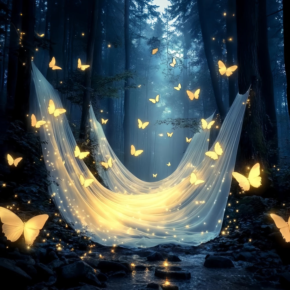 Butterfly Backdrops Magic Glow Forest Summer Backdrop CSH5-86