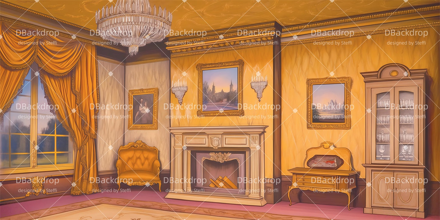 Theater Backdrop Billionaire's Mansion Interior Stage Backdrops CSH510-T26