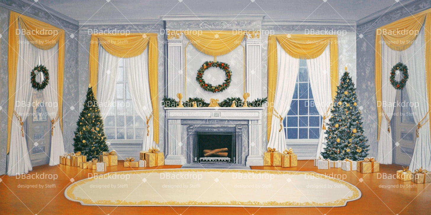 Christmas Stage Backdrops Christmas Hall School Play Backdrops CSH510-T40