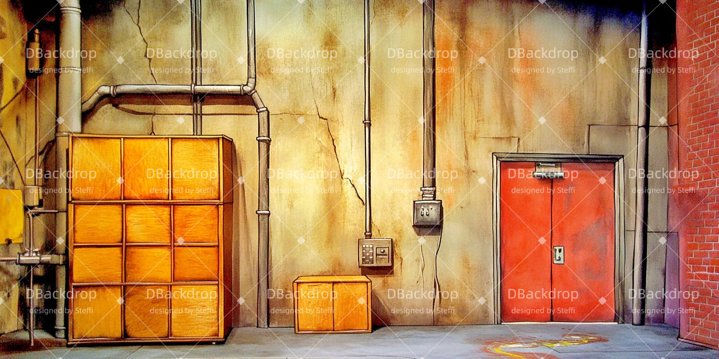 Performance Backdrops Backstage Area School Play Backdrop CSH510-T53