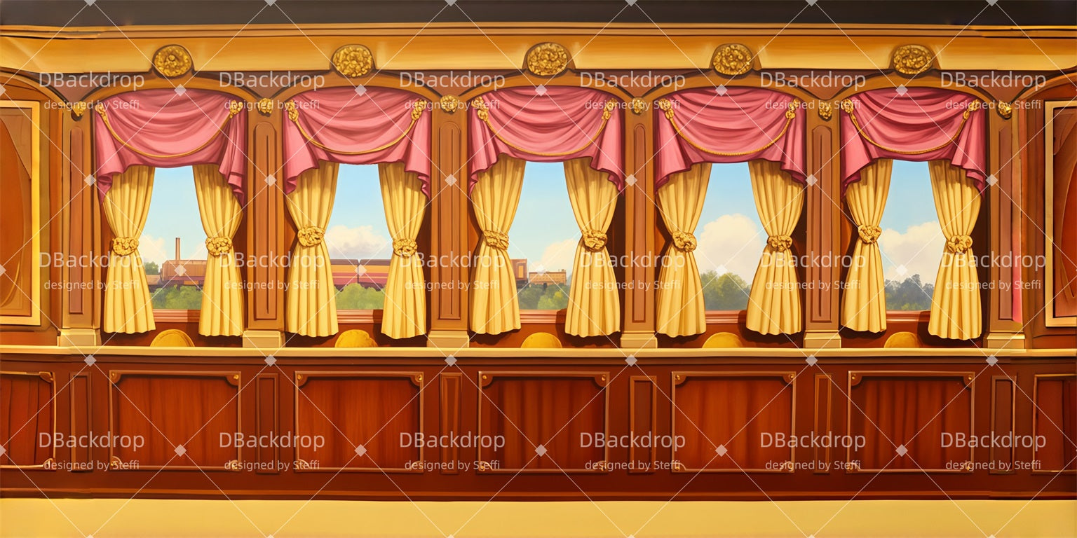Theater Backdrops Train Interior Church Stage Backdrops CSH510-T56