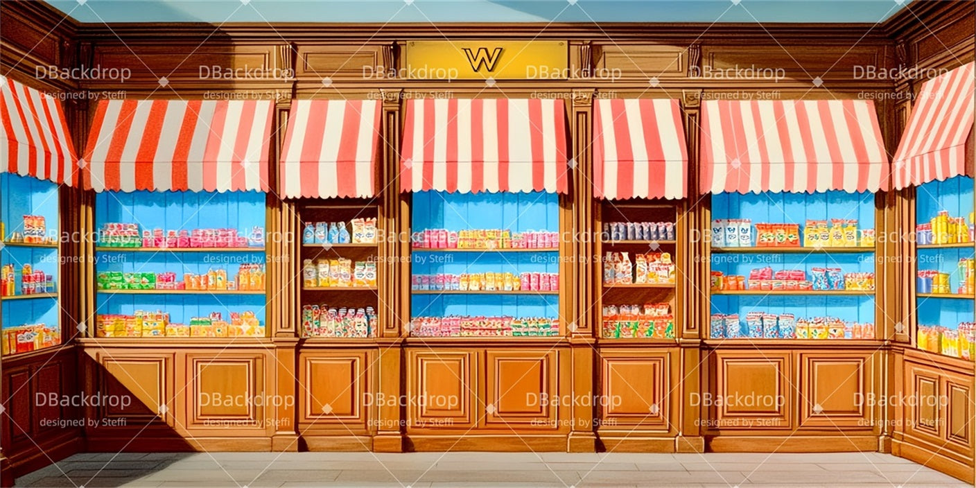 Performance Backdrops Chocolate Shop Theater Stage Backdrop CSH510-T63