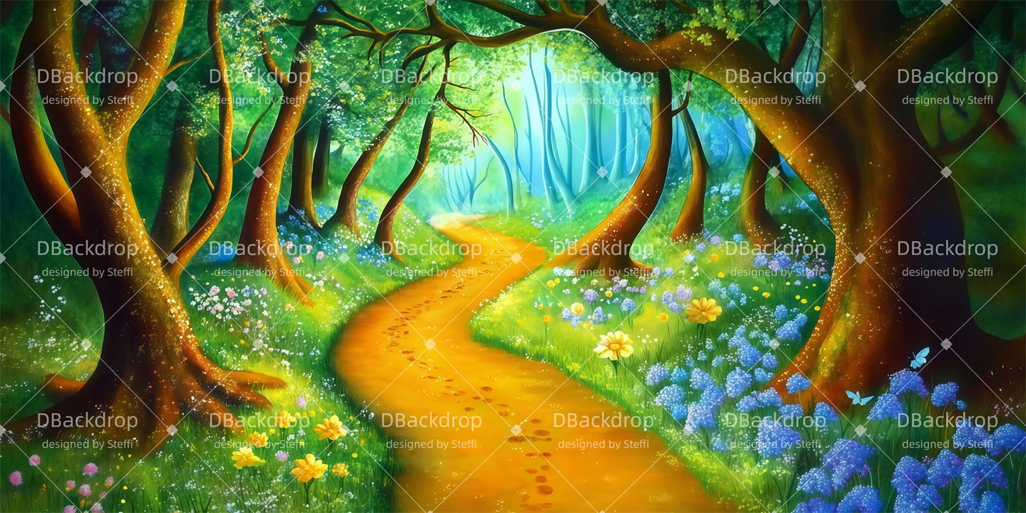 Musical Backdrops Whoville Forest Theater Stage Backdrop CSH511-T14