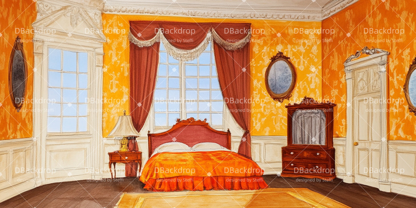 Theater Backdrop Victorian Room Professional Stage Backdrops CSH511-T1