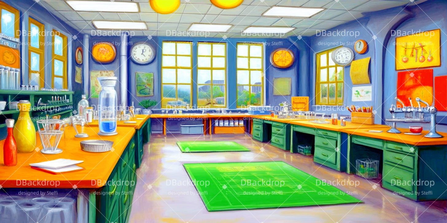 Theater Backdrop Scientific Classroom Stage Backdrops For Sale CSH511-T67