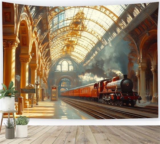 Victorian Backdrop Golden Hour Station Vintage Backdrops CSH57-107