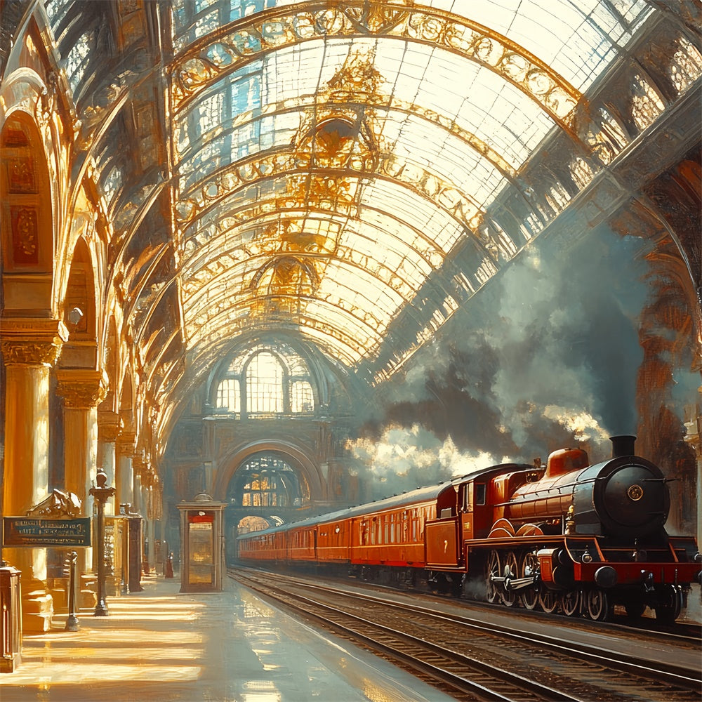Victorian Backdrop Golden Hour Station Vintage Backdrops CSH57-107