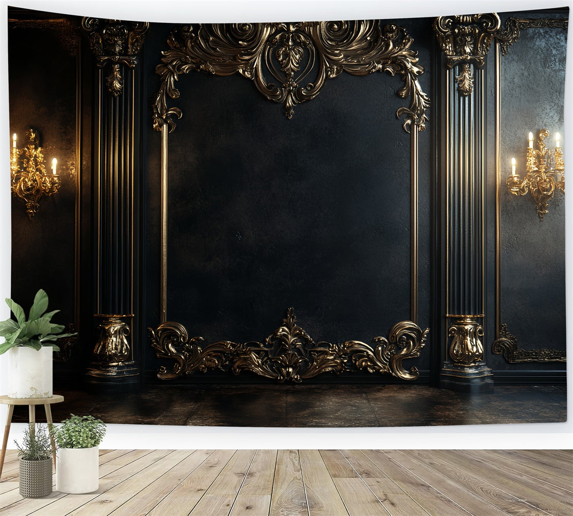 Vintage Wall Backdrop Royal Sconce Elegance Backdrop CSH57-115