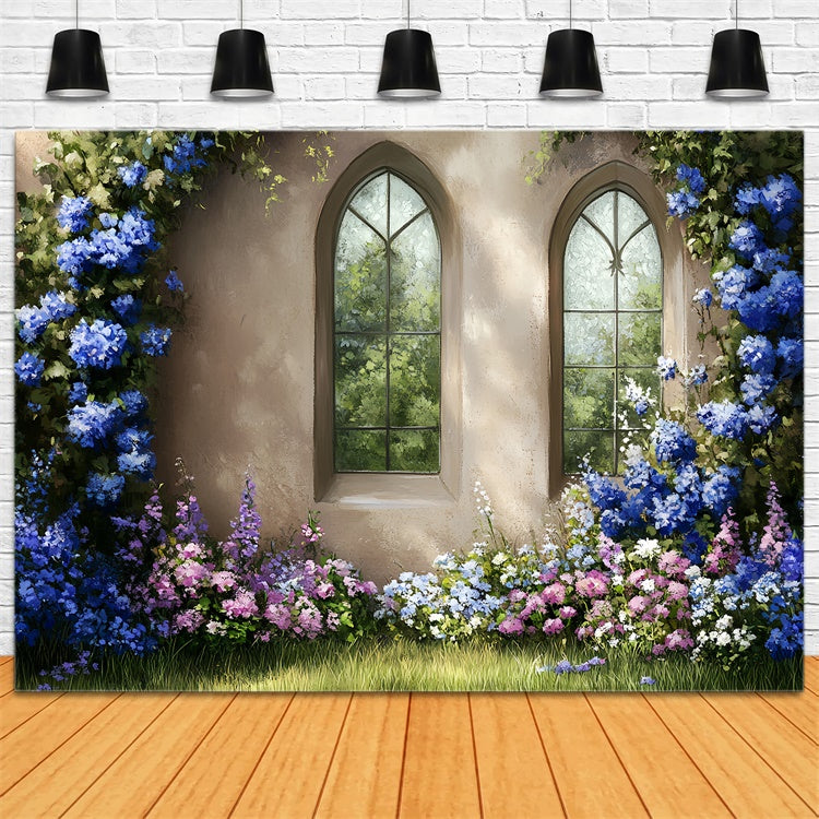 Vintage Wall Backdrop Blossom Arch Window Backdrop CSH57-130
