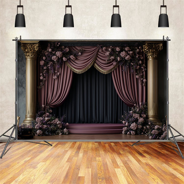 Victorian Backdrops Floral Elegant Stage Vintage Backdrop CSH57-132