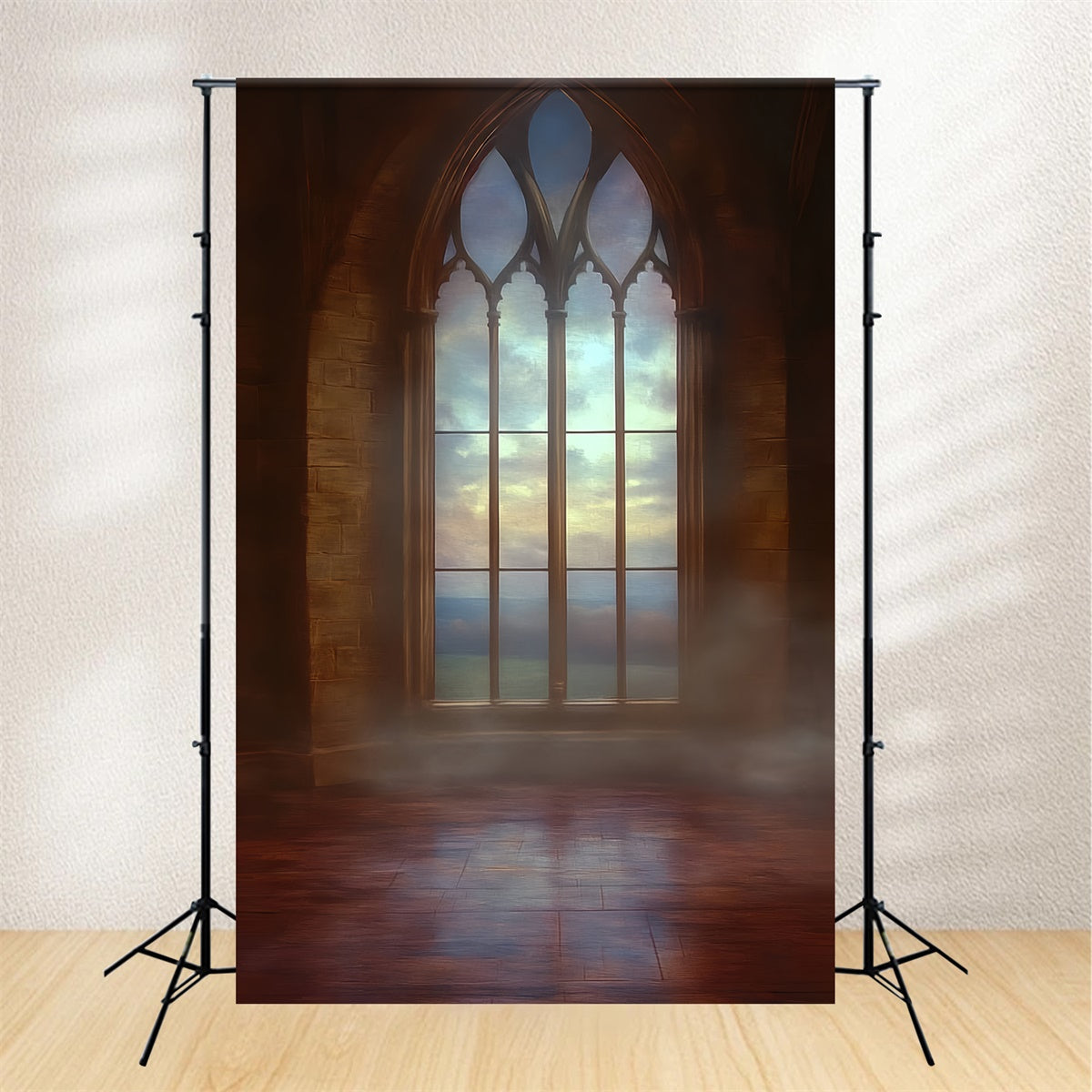 Vintage Photo Backdrop Gothic Sunrise Window Backdrop CSH57-133