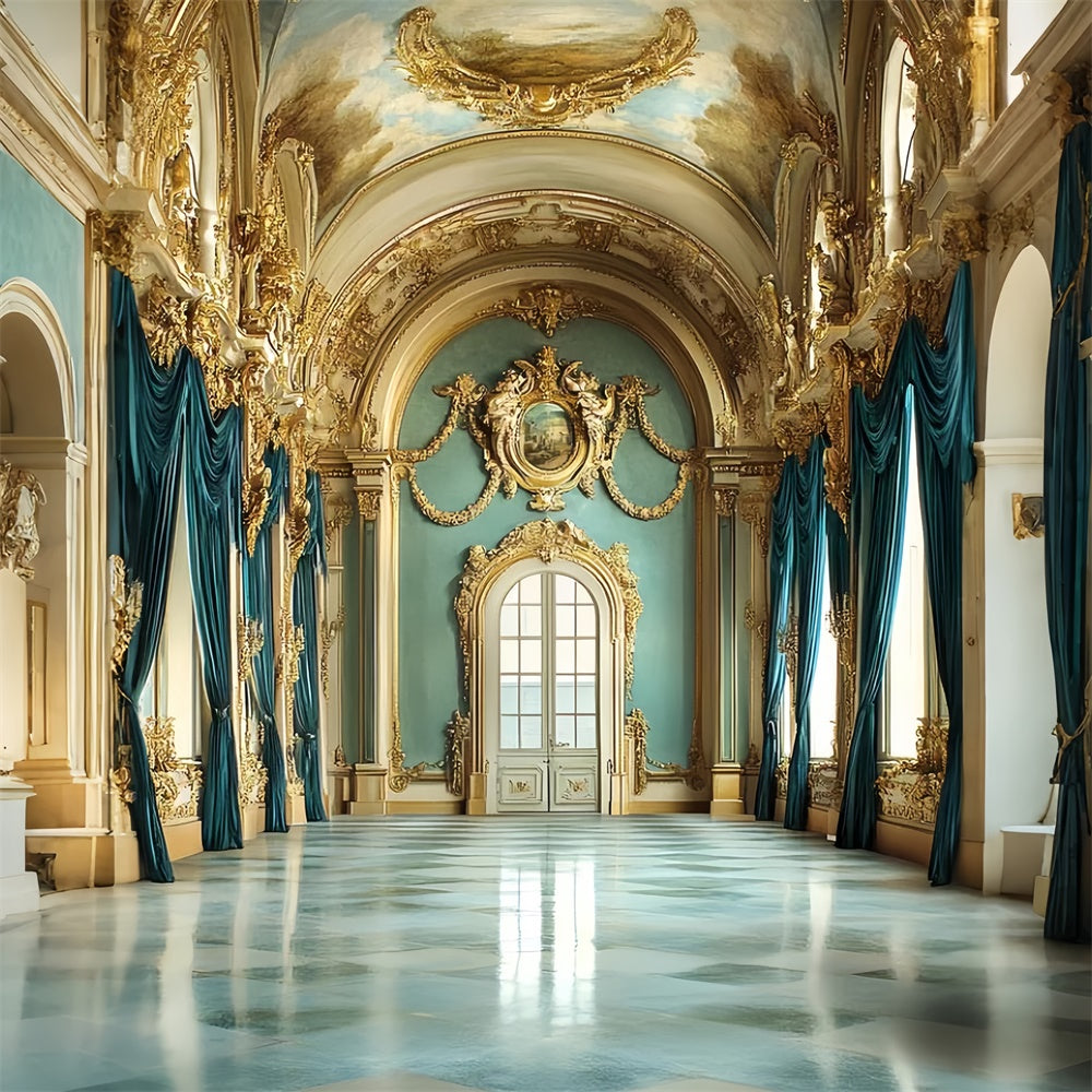 Vintage Photo Backdrops Baroque Sky Palace Backdrop CSH57-137