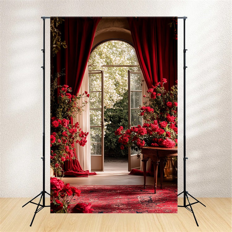 Vintage Photography Backdrop Rose Arch Romance Backdrop CSH57-139