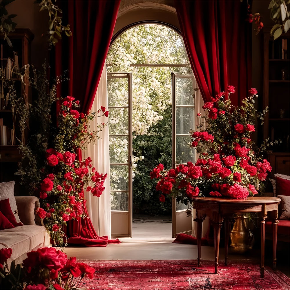 Vintage Photography Backdrop Rose Arch Romance Backdrop CSH57-139