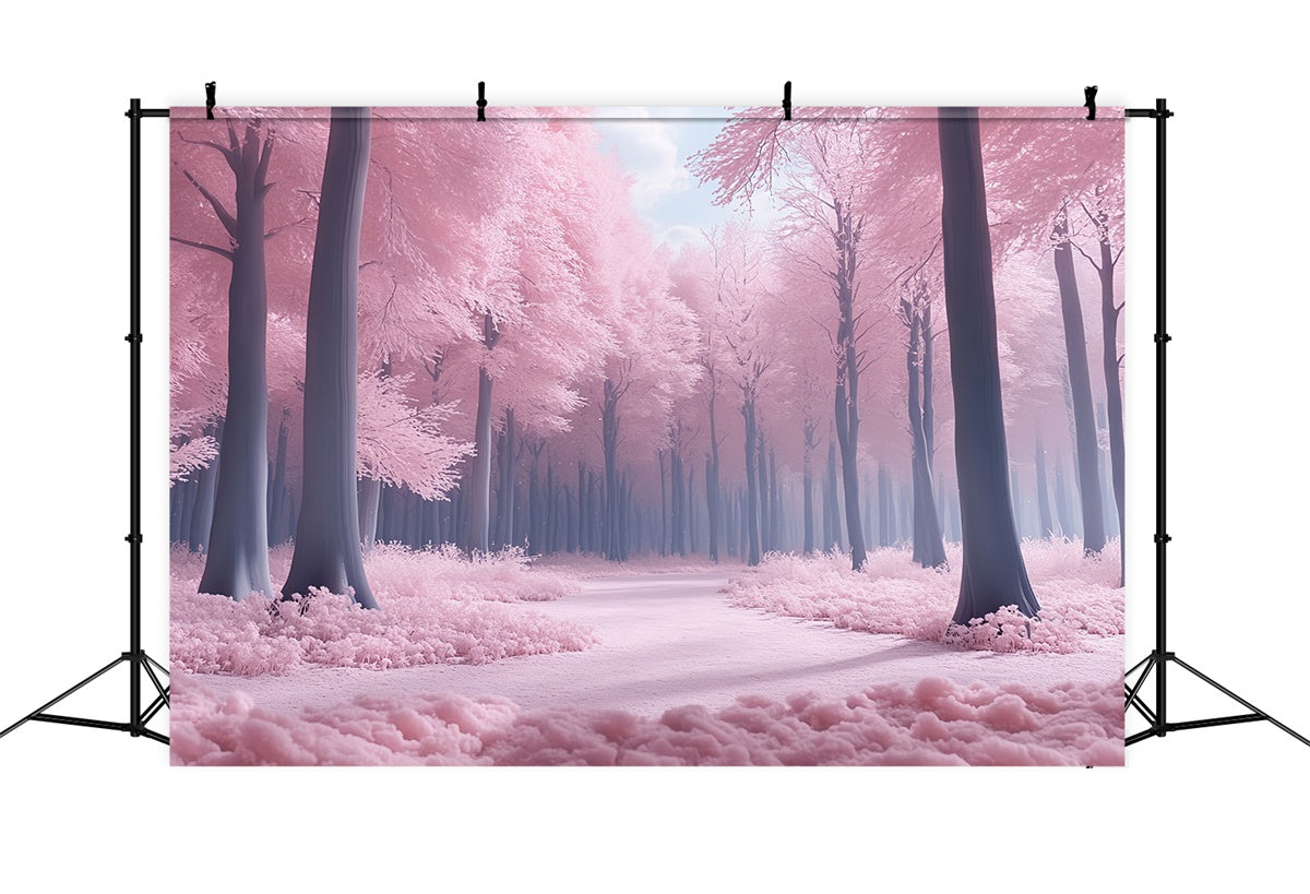 Fantasy Forest Backdrop Soft Pink Twilight Trail Backdrop CSH57-153